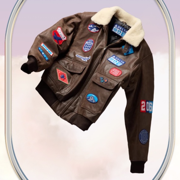 Exclusive Limited Edition Delta x Amex Leather Bomber Jacket | Size S & L - Picture 2 of 10